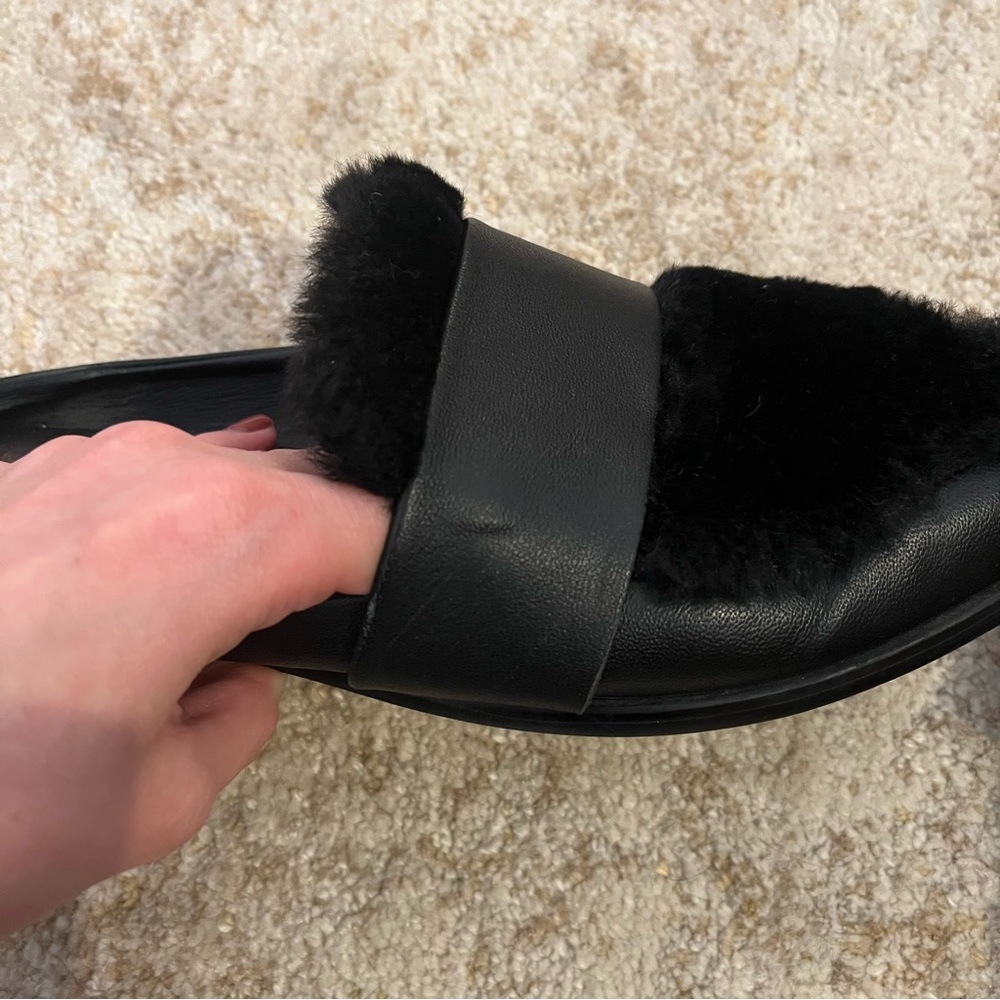 Sol Sana Faux Fur Tuesday Slide Black Size 37 - Picture 10 of 13